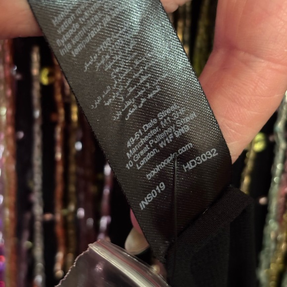 NastyGal Tassel Beaded Mini Shift Dress In Black - Picture 9 of 16